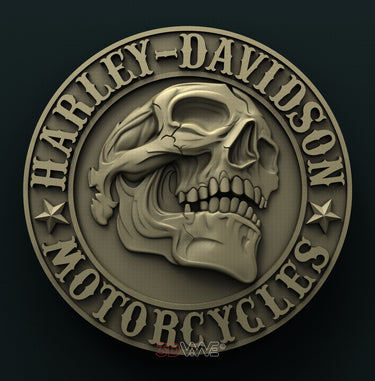 BIKERS MEDALLION 3D STL 3DWave
